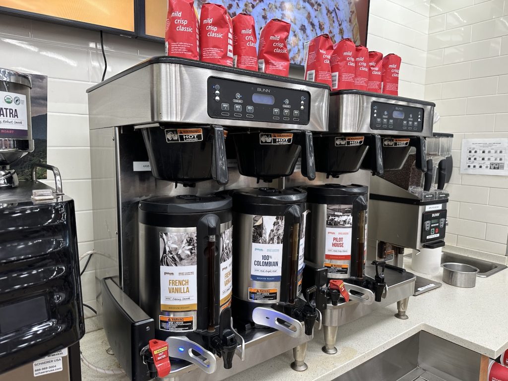 Bunn coffee machines at a Pilot gas station