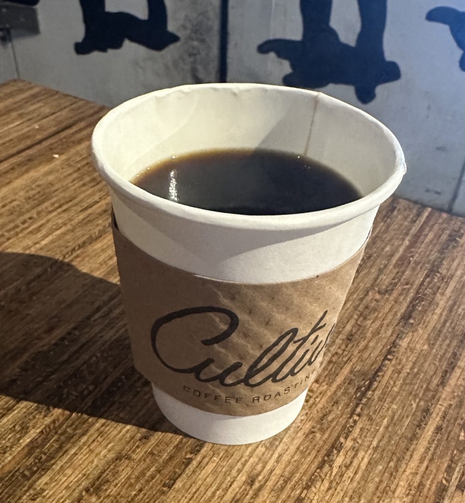 drip coffee from Cultivar coffee shop and a Ground Control brewing machine