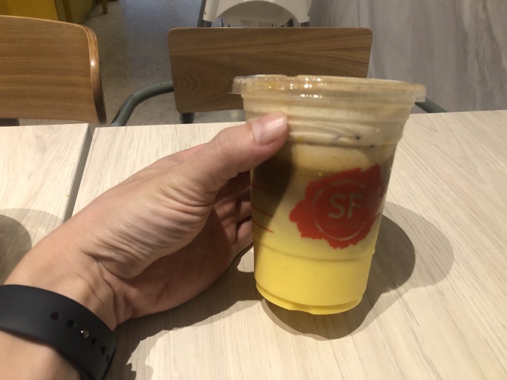 durian fruit latte drink