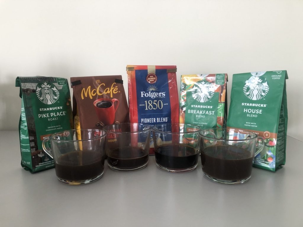 folgers 1850 pioneer blend coffee compared with other brands