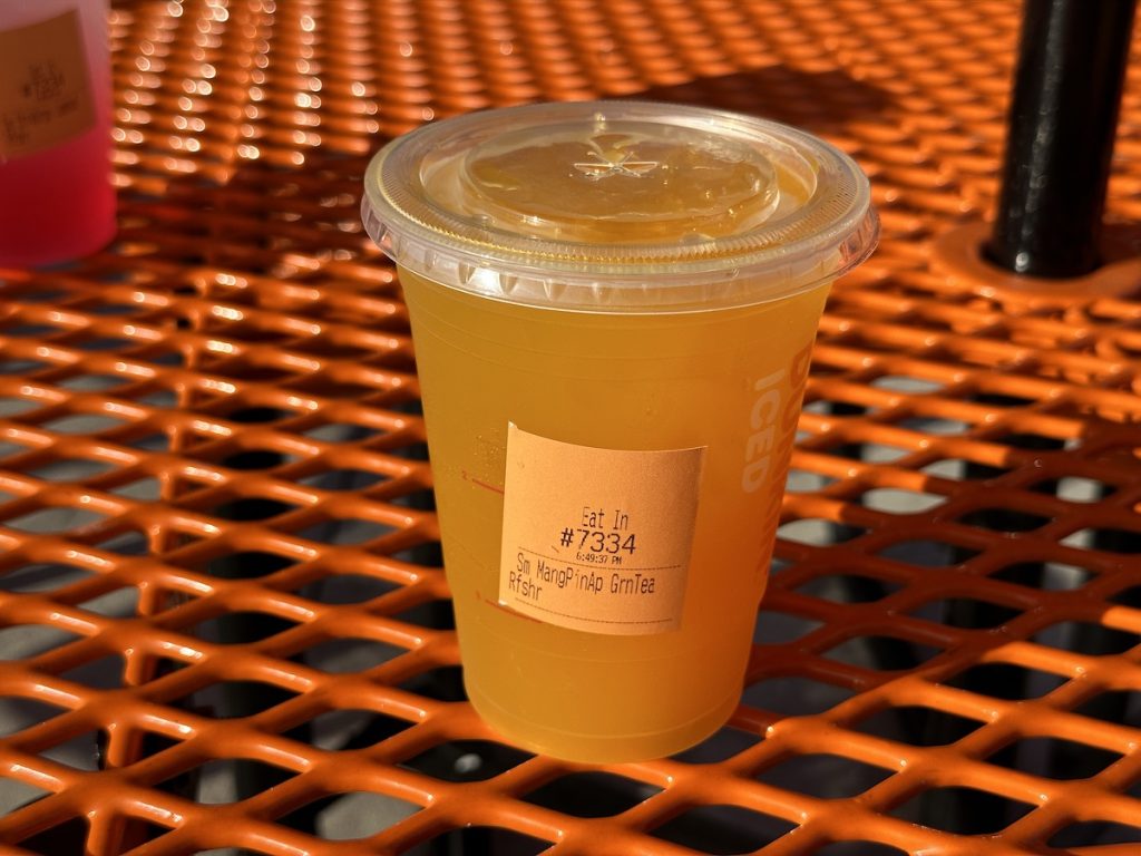 green tea mango pineapple dunkin refresher