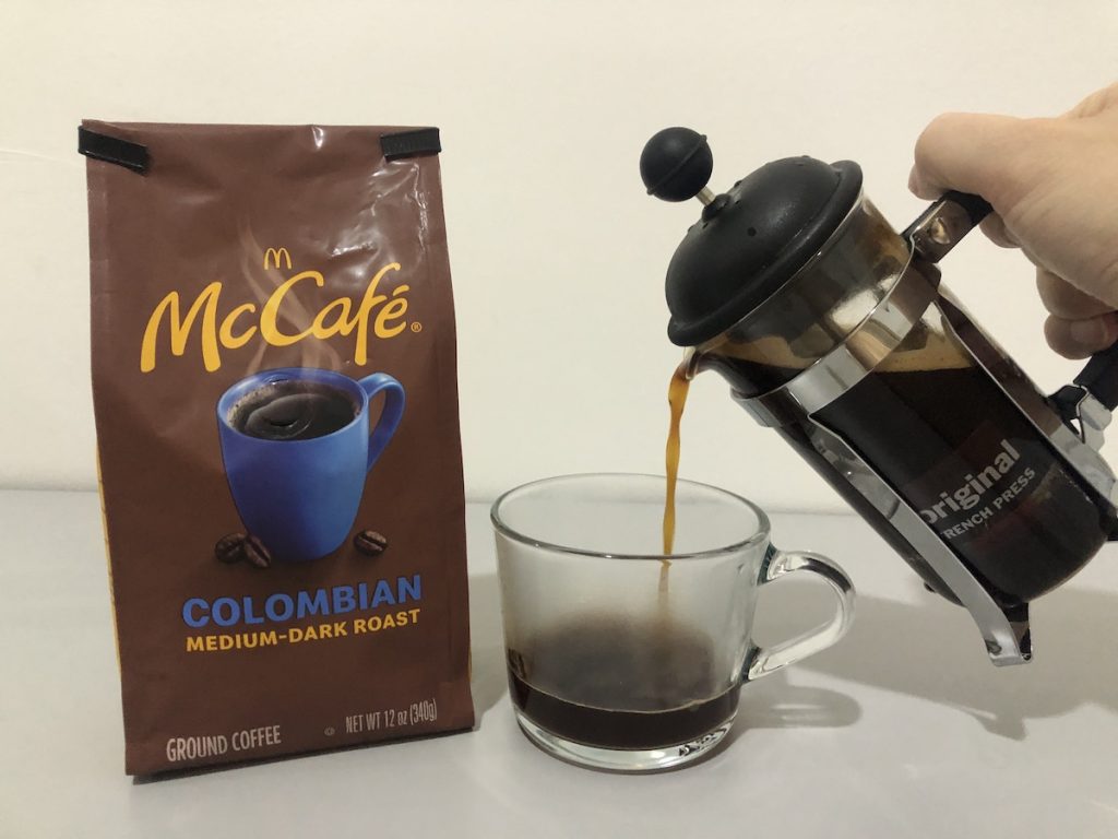 mccafe coffee with french press
