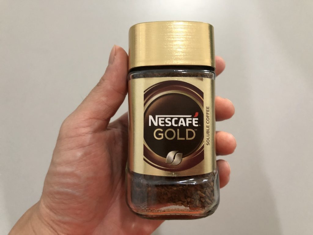 Nescafe Gold instant coffee container