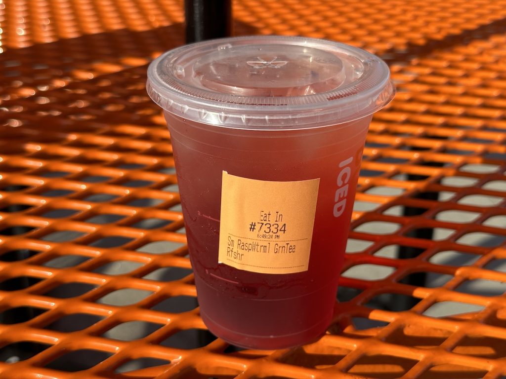 Raspberry Watermelon green tea Dunkin' Refreshers