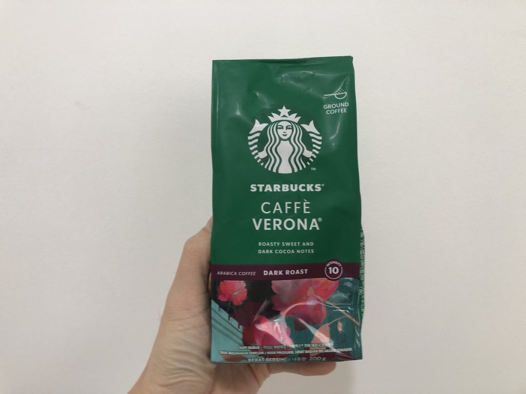 starbucks caffe verona dark roast bag of whole beans coffee