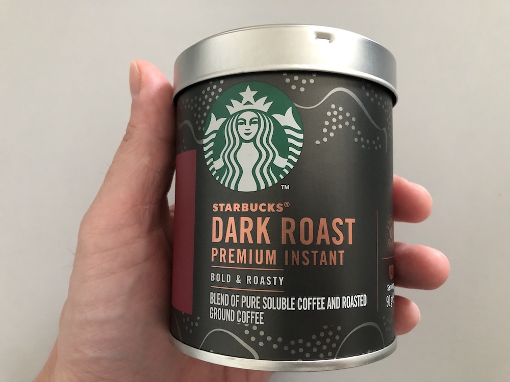 starbucks dark roast premium instant can