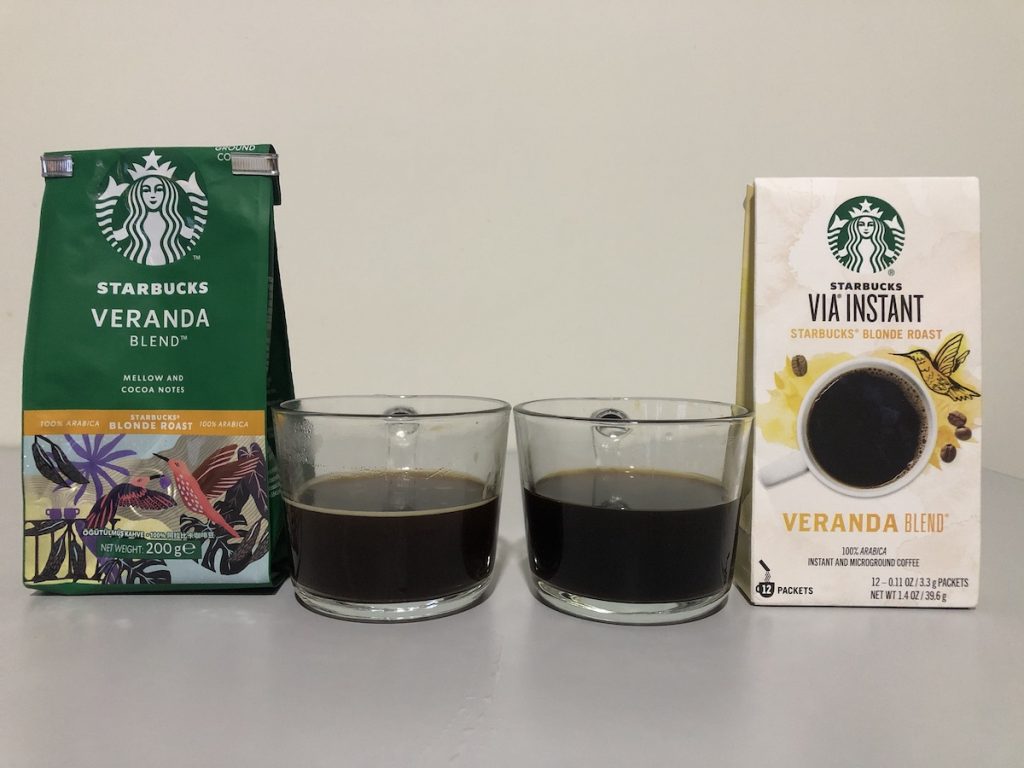 veranda ground coffee, veranda via instant coffee