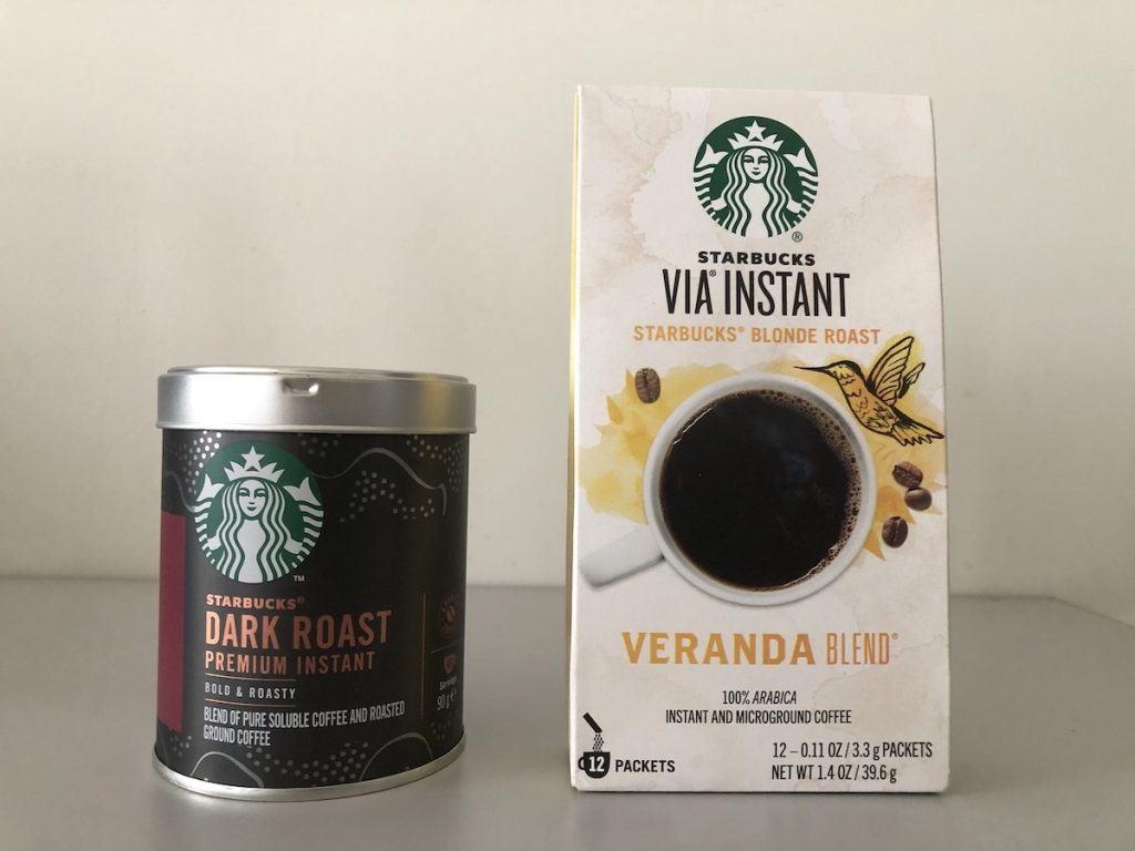 starbucks premium instant coffee and starbucks via instant