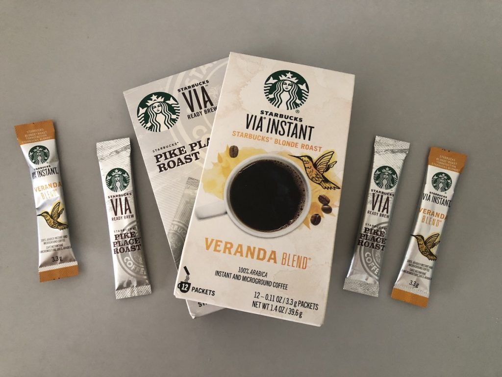 different versions of starbucks via instant coffee